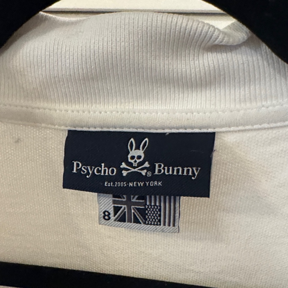 Psycho Bunny White Polo Shirt with Bunny Logo - Picture 2 of 4